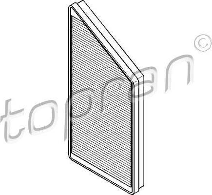 Topran 720 287 фильтр, воздух во внутренном пространстве на PEUGEOT 206 SW (2E/K)