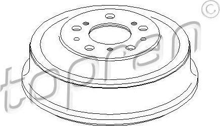 Topran 721 171 тормозной барабан на FIAT DUCATO фургон (230L)