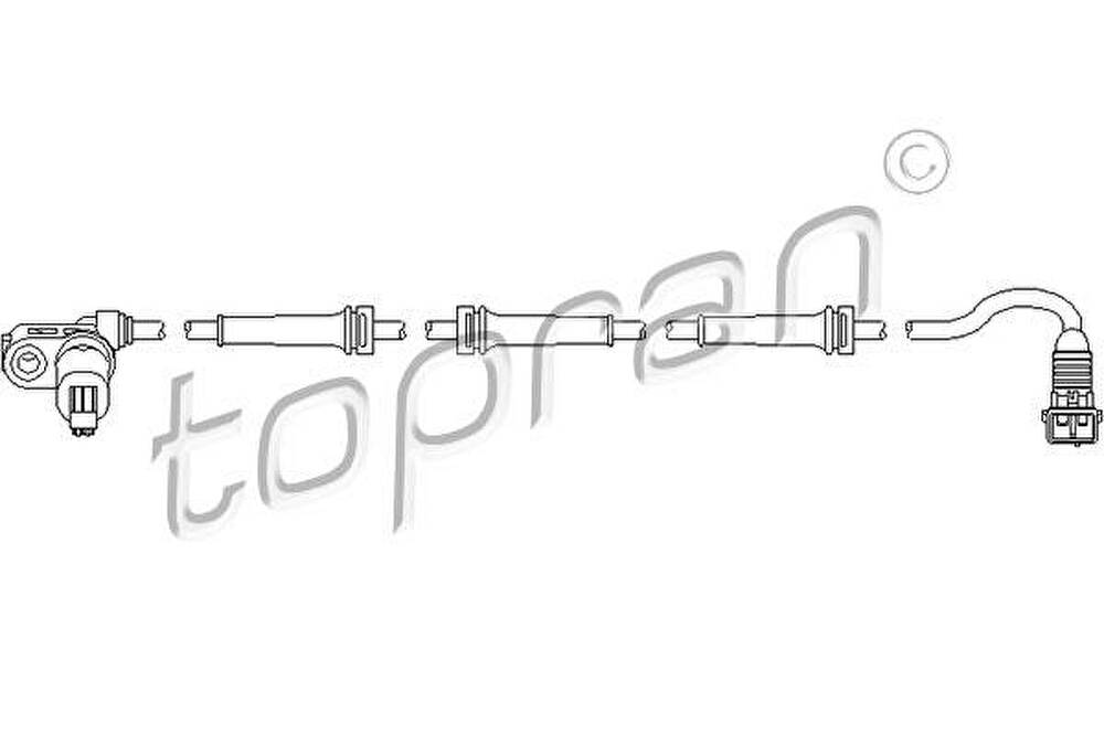 Topran 721 608 датчик, частота вращения колеса на PEUGEOT 206 SW (2E/K)