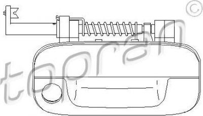 Topran 722 386 ручка двери на PEUGEOT 406 (8B)