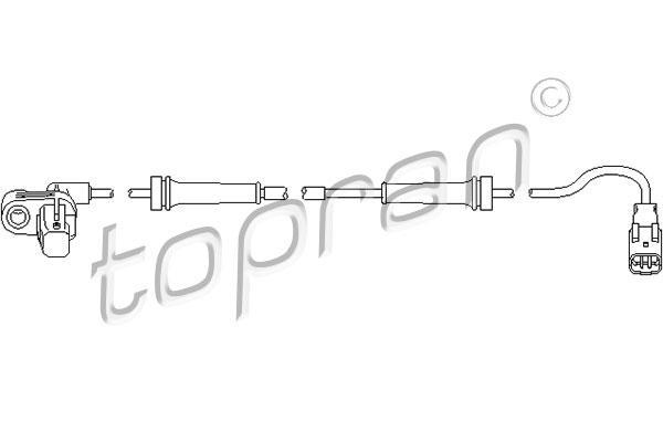 Topran 722 800 датчик, частота вращения колеса на PEUGEOT 206 SW (2E/K)