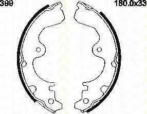TRISCAN 8100 13399 комплект тормозных колодок на TOYOTA COROLLA Liftback (_E8_)