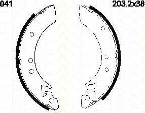 TRISCAN 8100 13501 комплект тормозных колодок на TOYOTA COROLLA (_E9_)