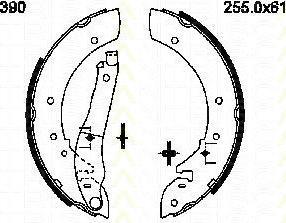 TRISCAN 8100 28390 комплект тормозных колодок на PEUGEOT 505 Break (551D)