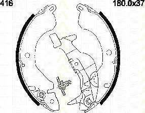 TRISCAN 8100 42416 комплект тормозных колодок на MITSUBISHI LANCER III (C1_A, C6_A)