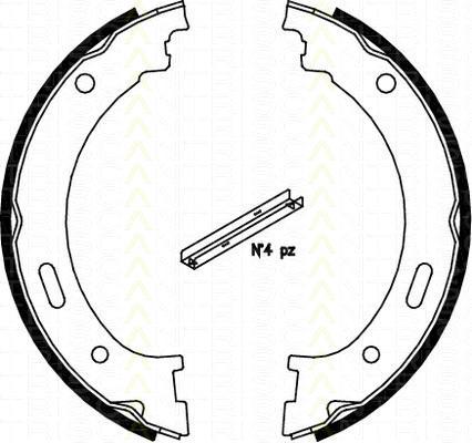 TRISCAN 8100 80009 комплект тормозных колодок, стояночная тормозная с на JEEP CHEROKEE (KJ)