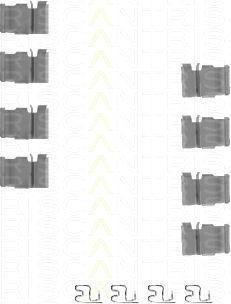 TRISCAN 8105 131624 комплектующие, колодки дискового тормоза на TOYOTA LAND CRUISER 80 (_J8_)