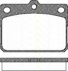 TRISCAN 8110 10009 комплект тормозных колодок, дисковый тормоз на TOYOTA CORONA Наклонная задняя часть (_T13_)