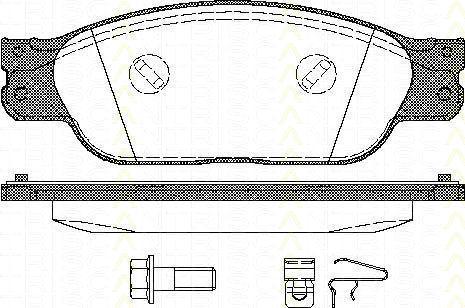 TRISCAN 8110 10536 комплект тормозных колодок, дисковый тормоз на LINCOLN LS