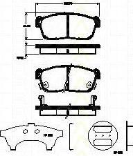 TRISCAN 8110 10552 комплект тормозных колодок, дисковый тормоз на SUZUKI IGNIS II