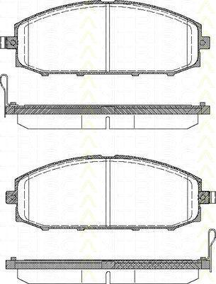 TRISCAN 8110 14024 комплект тормозных колодок, дисковый тормоз на NISSAN PATROL GR V Wagon (Y61)
