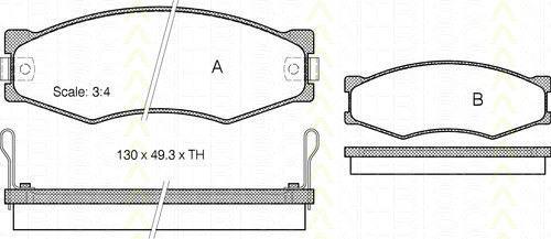 TRISCAN 8110 14103 комплект тормозных колодок, дисковый тормоз на NISSAN VANETTE CARGO фургон (HC 23)