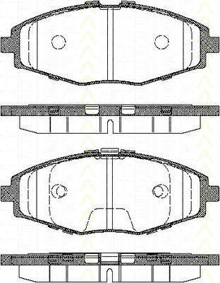 TRISCAN 8110 21002 комплект тормозных колодок, дисковый тормоз на DAEWOO MATIZ (KLYA)