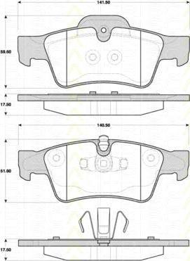TRISCAN 8110 23054 комплект тормозных колодок, дисковый тормоз на MERCEDES-BENZ M-CLASS (W164)