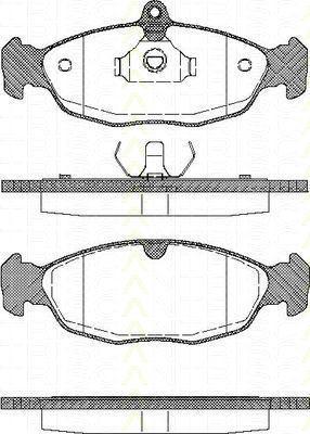 TRISCAN 8110 24957 комплект тормозных колодок, дисковый тормоз на OPEL ASTRA F Наклонная задняя часть (53_, 54_, 58_, 59_)