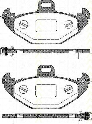 TRISCAN 8110 25007 комплект тормозных колодок, дисковый тормоз на RENAULT LAGUNA I (B56_, 556_)
