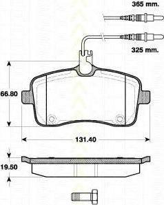 TRISCAN 8110 28035 комплект тормозных колодок, дисковый тормоз на PEUGEOT 407 (6D_)