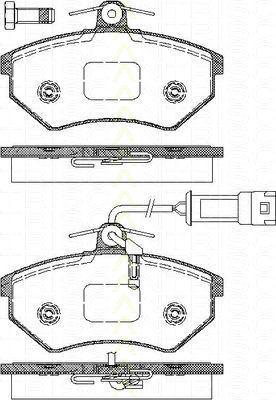 TRISCAN 8110 29002 комплект тормозных колодок, дисковый тормоз на VW GOLF III (1H1)