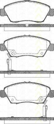 TRISCAN 8110 40168 комплект тормозных колодок, дисковый тормоз на HONDA CIVIC VII седан (ES)