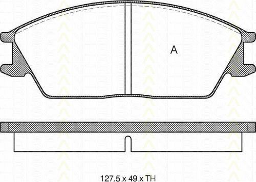 TRISCAN 8110 40852 комплект тормозных колодок, дисковый тормоз на HYUNDAI PONY седан (X-1)