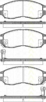 TRISCAN 8110 42010 комплект тормозных колодок, дисковый тормоз на HYUNDAI SANTAMO