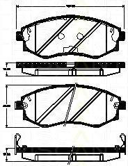 TRISCAN 8110 43028 комплект тормозных колодок, дисковый тормоз на HYUNDAI COUPE (RD)