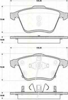 TRISCAN 8110 50027 комплект тормозных колодок, дисковый тормоз на MAZDA 6 (GG)