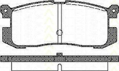 TRISCAN 8110 50926 комплект тормозных колодок, дисковый тормоз на MAZDA 626 III Station Wagon (GV)