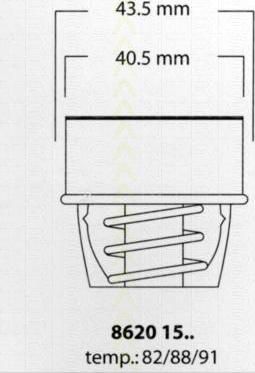 TRISCAN 8620 1582 термостат, охлаждающая жидкость на RENAULT 5 (122_)