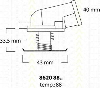 TRISCAN 8620 8888 термостат, охлаждающая жидкость на MERCEDES-BENZ C-CLASS (W202)