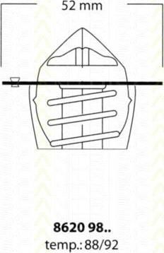 TRISCAN 8626 15007 датчик, температура охлаждающей жидкости на ALFA ROMEO 147 (937)