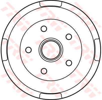 TRW DB4132 тормозной барабан на MAZDA 626 III Hatchback (GD)