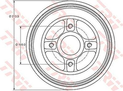 TRW DB4214MR Барабан тормозной RENAULT LOGAN/CLIO/MEGANE (d=203mm) с подш.,кольцом АБС