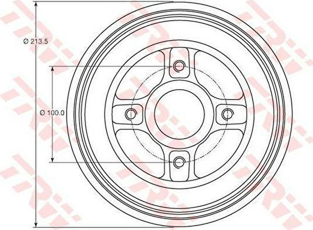 TRW DB4214MR Барабан тормозной RENAULT LOGAN/CLIO/MEGANE (d=203mm) с подш.,кольцом АБС