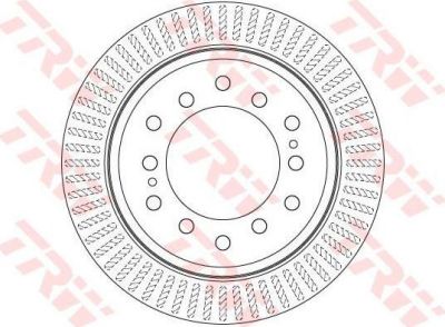 TRW DF6342 Диск тормозной задний, TOYOTA: LAND CRUISER PRADO 2.7/3.0D/4.0 V6 10-