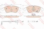 TRW GDB1768 Колодки передние AD A4/A5/Q5 (8K0698151L)