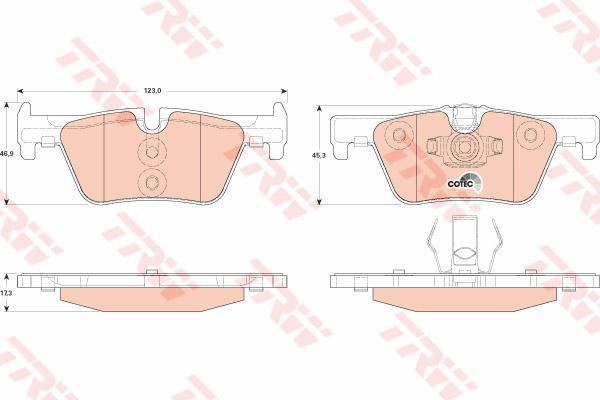 TRW GDB1919 Колодки задние F20/F30 2010->