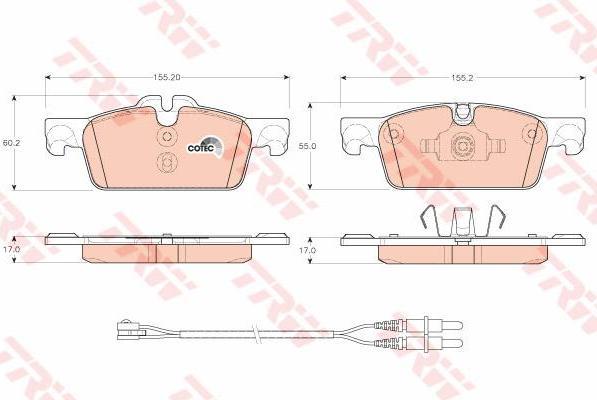 TRW GDB1929 Колодки передние PEUGEOT 508 (4254A6)