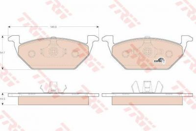 TRW GDB1984 Колодки передние VW G4 98-00 без датчика/POLO SEDAN