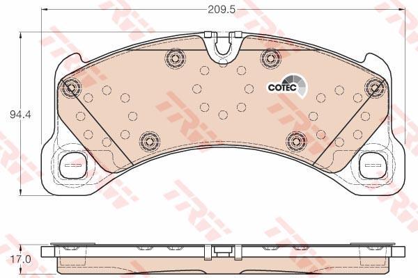 TRW GDB2004 Колодки тормозные пер. PORSCHE Panamera 09/09> торм. сист.Brembo