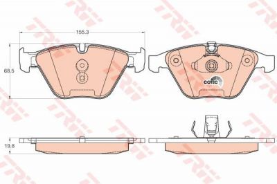TRW GDB2021 Колодки тормозные E90/E60/E61/E63/E65/E66 передние