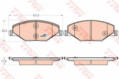 TRW GDB2027 Колодки передние VW Polo Sedan 2010->/SKODA Rapid 2014->