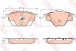 TRW GDB2034 колодки торм.зад. Citroen C4 Picasso 13- 290мм
