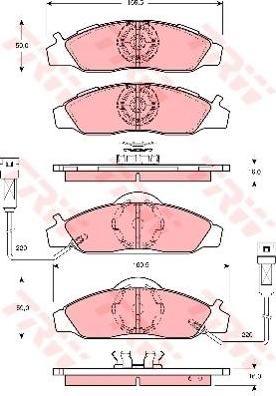 TRW GDB3134 Колодки диск. MUSSO 06.93-11.98 4813005100 (572416)