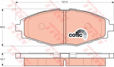 TRW GDB3195 Колодки передние DAEWOO MATIZ NEXIA LANOS (96316582)