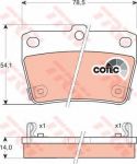 TRW GDB3279 Колодки задние TOYOTA RAV 4 00- / Chery Tiggo (446642030)