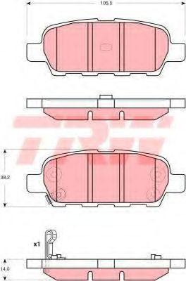 TRW GDB3294 Колодки задние NISSAN/RENAULT/INFINITI (044608H385)
