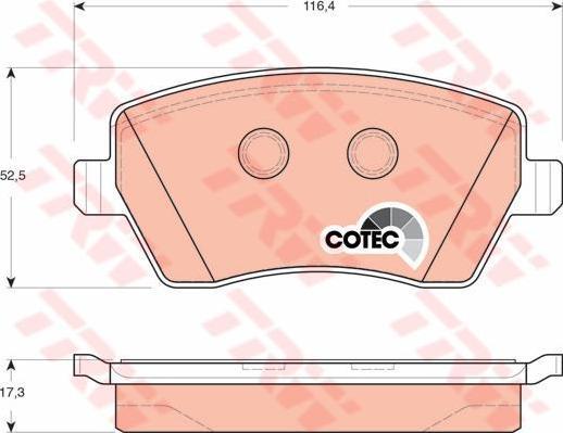 TRW GDB3332 Колодки передние NISSAN MICRA/MAXIMA (41060AX625)