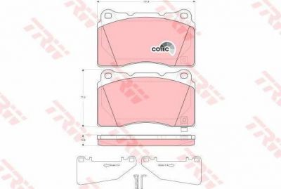 TRW GDB3349 GDB3349 Колодки тормозные MITSUBISHI LANCER EVO/SUBARU IMPREZA/OPEL INSIGNIA передние