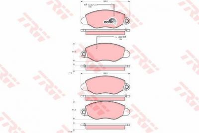 TRW GDB3354 комплект тормозных колодок, дисковый тормоз на NISSAN CABSTAR E